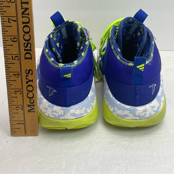 Adidas Exhibit Select Candace Parker Mid Basketball Shoes Size 8.5 blue yellow - Picture 5 of 13